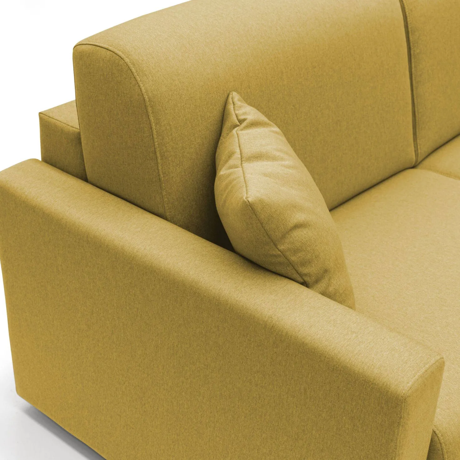 Canapé d'angle convertible et réversible tissu déhoussable Aubin