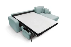 Canapé d'angle convertible et réversible tissu recyclé déhoussable Alizée