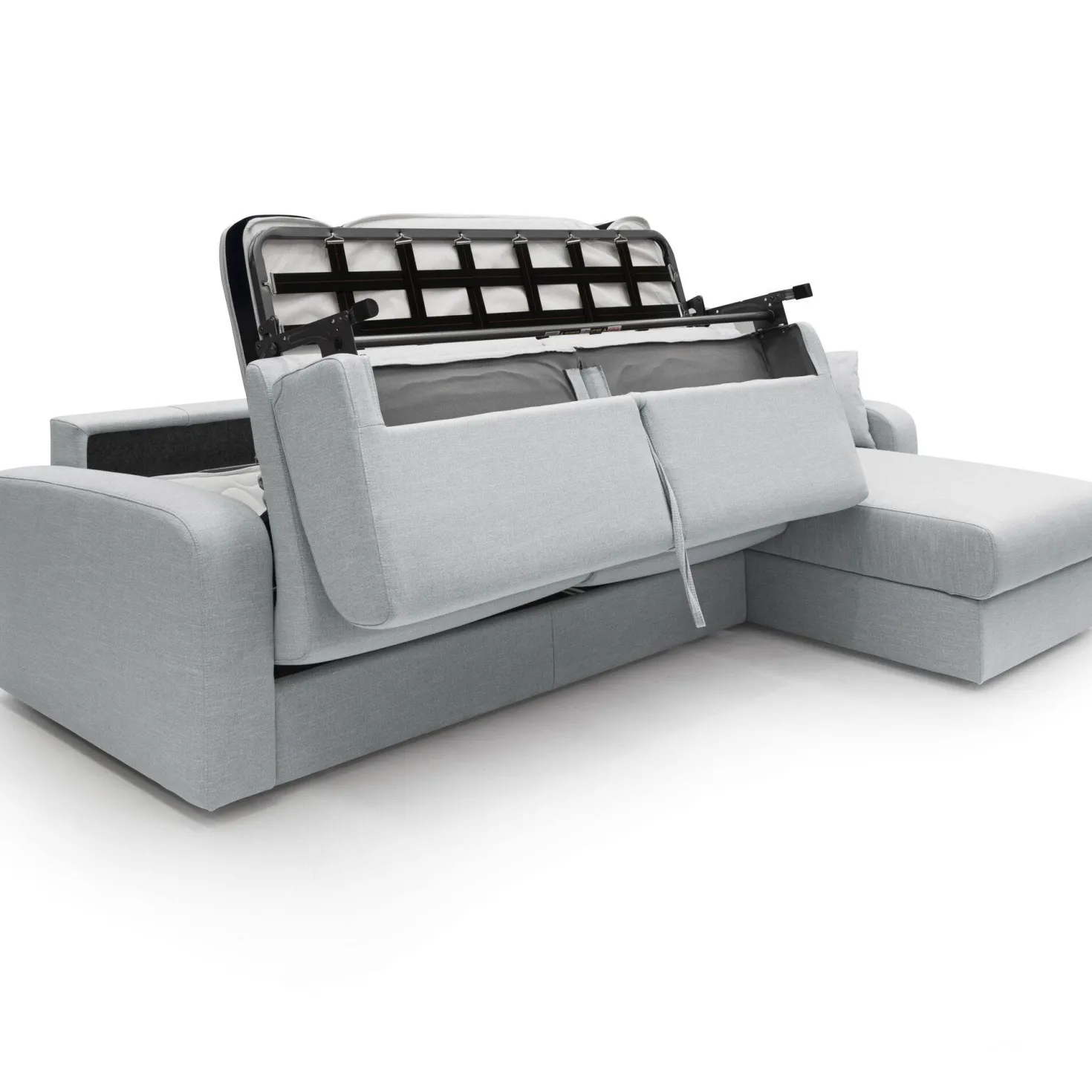 Canapé d'angle convertible et réversible tissu recyclé déhoussable Alizée