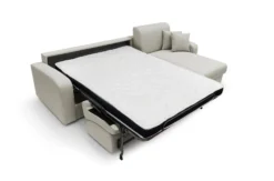 Canapé d'angle convertible et réversible tissu recyclé déhoussable Alizée