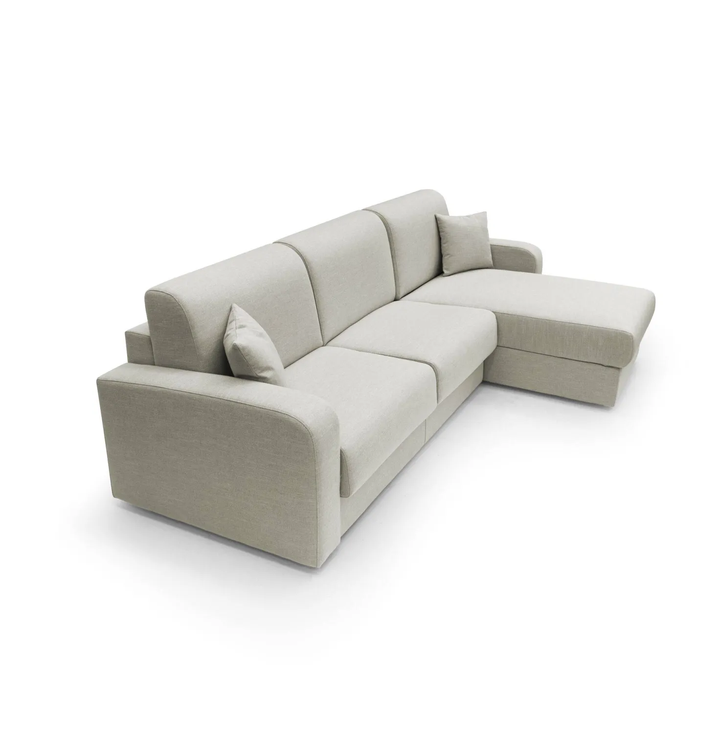 Canapé d'angle convertible et réversible tissu recyclé déhoussable Alizée