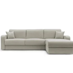 Canapé d'angle convertible et réversible tissu recyclé déhoussable Alizée