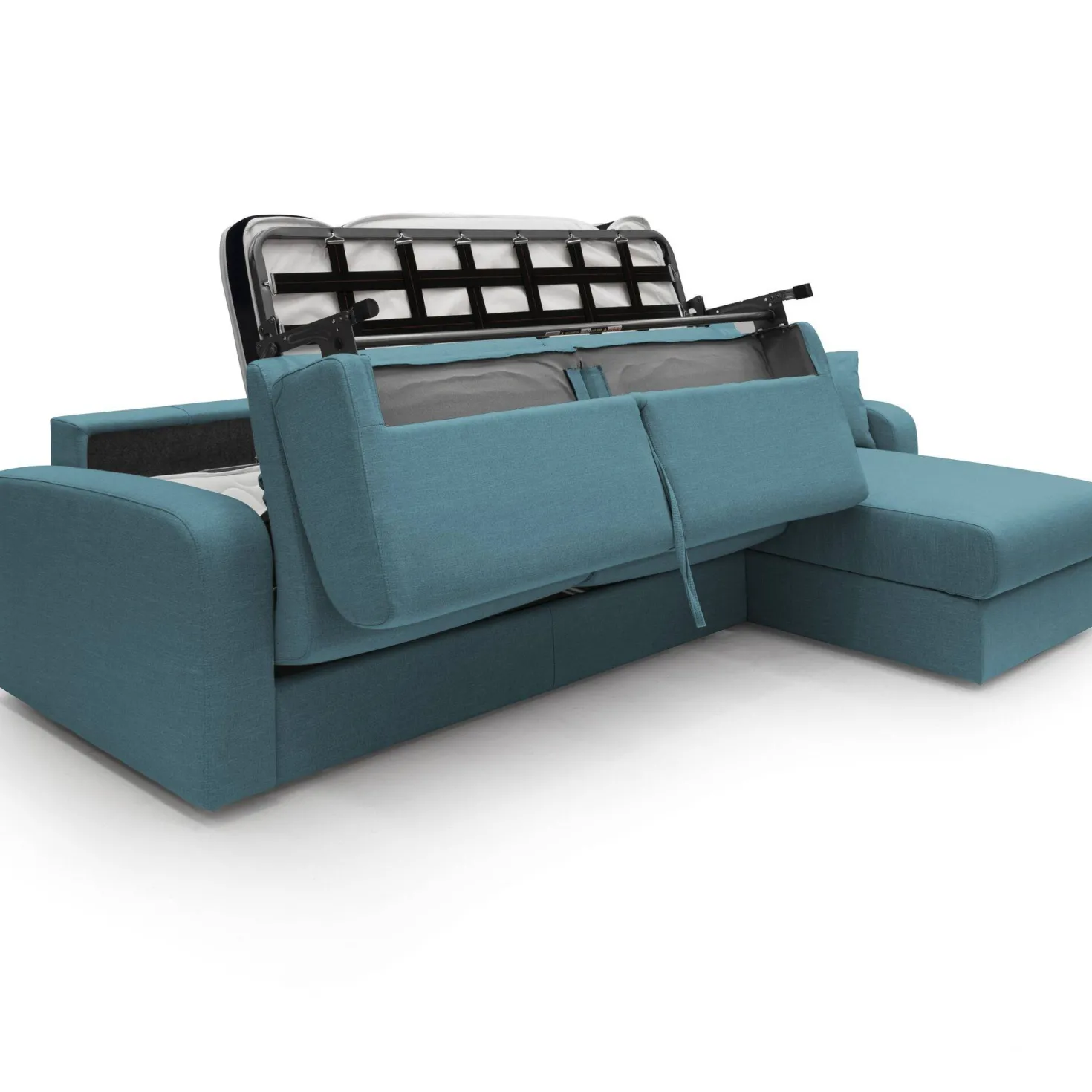 Canapé d'angle convertible et réversible tissu recyclé déhoussable Alizée