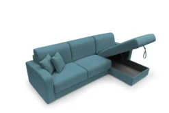 Canapé d'angle convertible et réversible tissu recyclé déhoussable Alizée