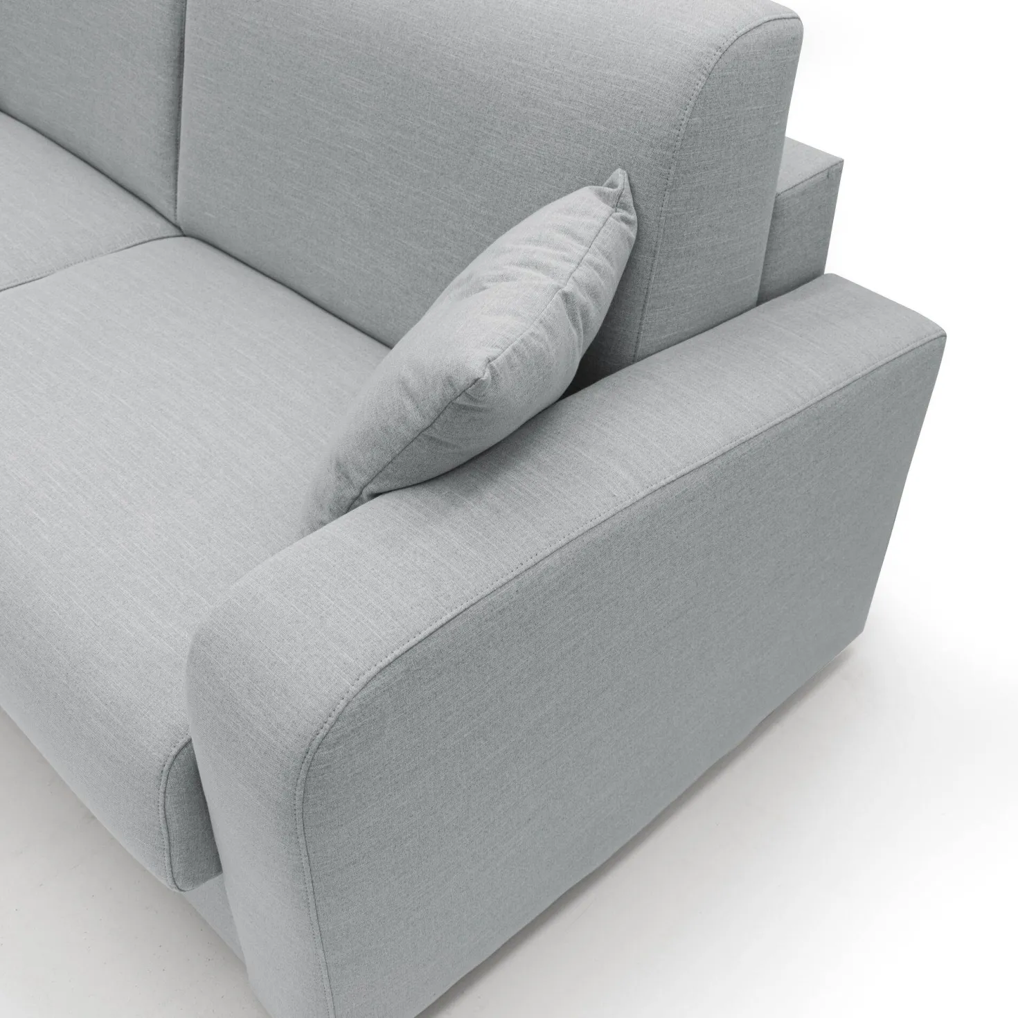 Canapé d'angle convertible et réversible tissu recyclé déhoussable Alizée