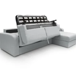 Canapé d'angle convertible et réversible tissu recyclé déhoussable Alizée