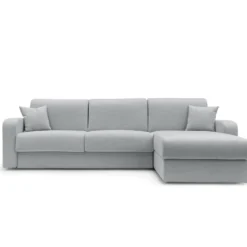 Canapé d'angle convertible et réversible tissu recyclé déhoussable Alizée