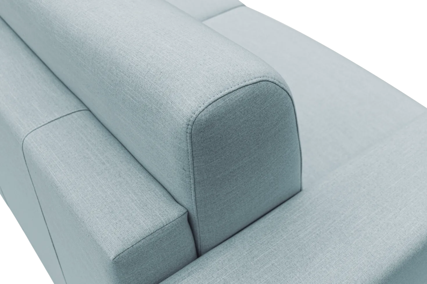 Canapé d'angle convertible et réversible tissu recyclé déhoussable Alizée