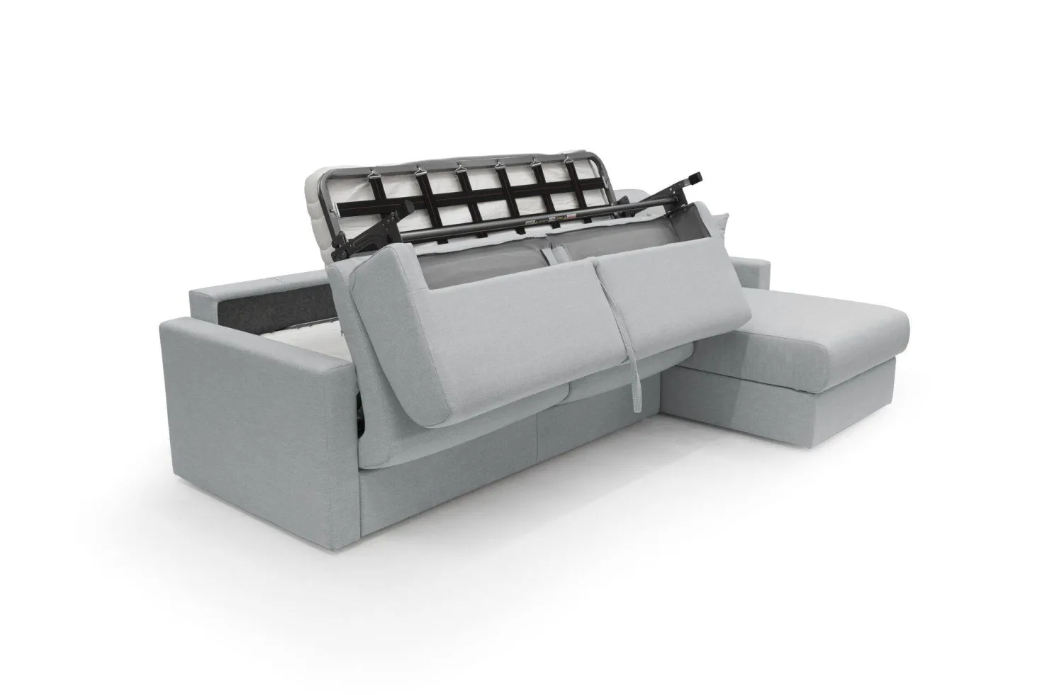Canapé d'angle convertible et réversible tissu recyclé déhoussable Aubin