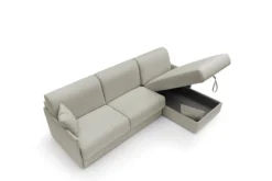 Canapé d'angle convertible et réversible tissu recyclé déhoussable Arthur