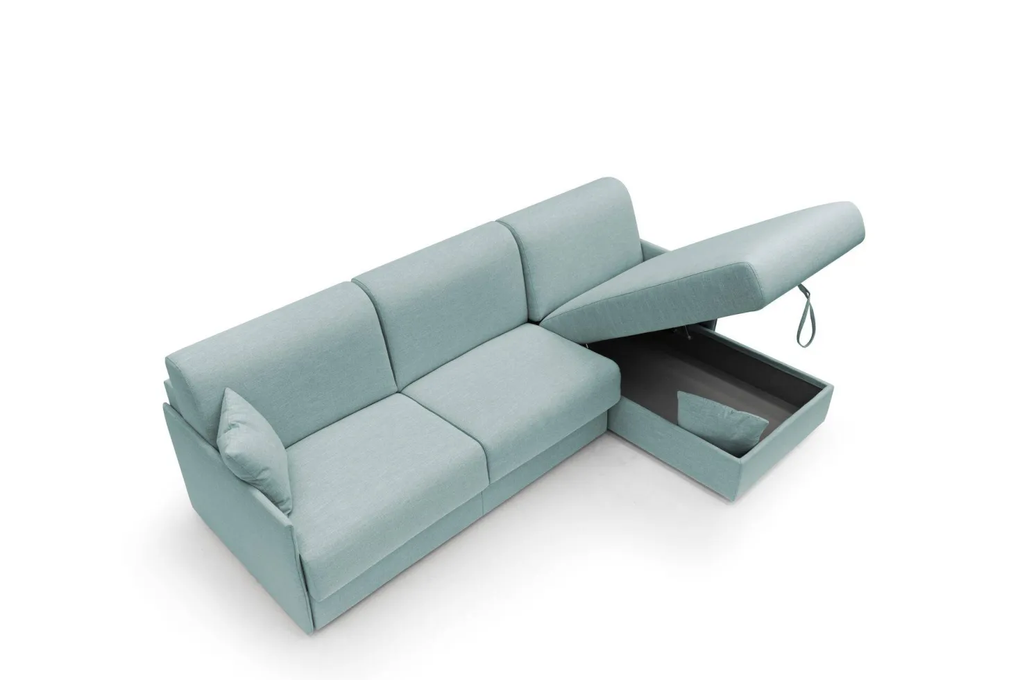 Canapé d'angle convertible et réversible tissu recyclé déhoussable Arthur