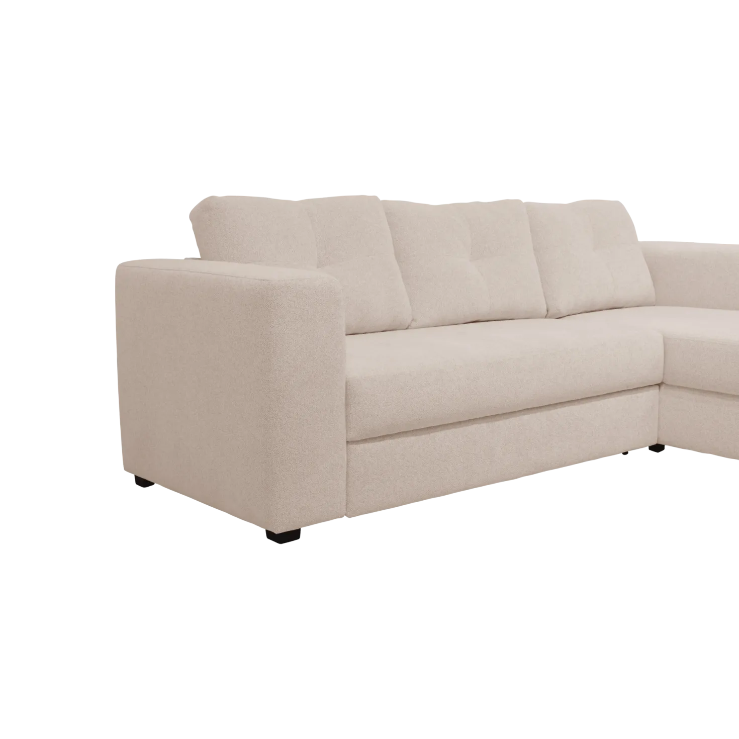 Canapé d'angle convertible et réversible tissu chenillé Pyram