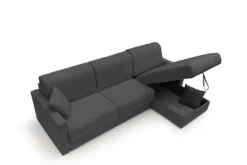 Canapé d'angle convertible et réversible tissu recyclé déhoussable Aubin