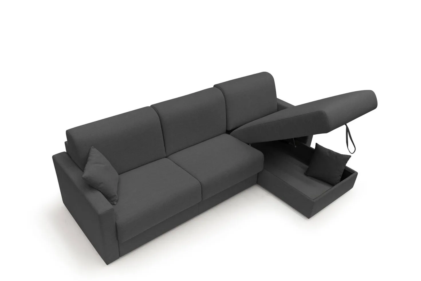 Canapé d'angle convertible et réversible tissu recyclé déhoussable Aubin
