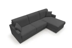Canapé d'angle convertible et réversible tissu recyclé déhoussable Aubin