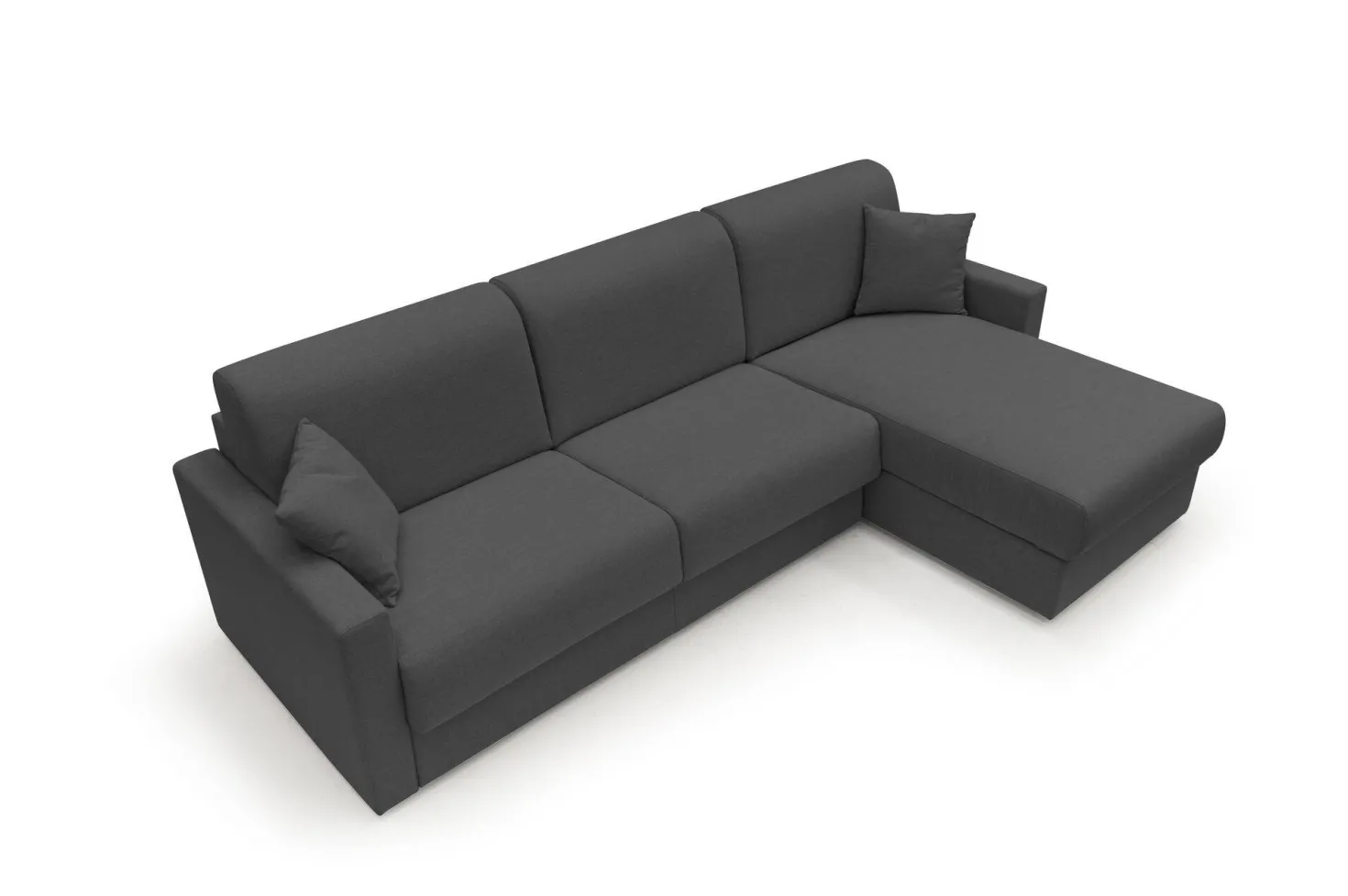 Canapé d'angle convertible et réversible tissu recyclé déhoussable Aubin