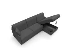 Canapé d'angle convertible et réversible tissu recyclé déhoussable Arthur