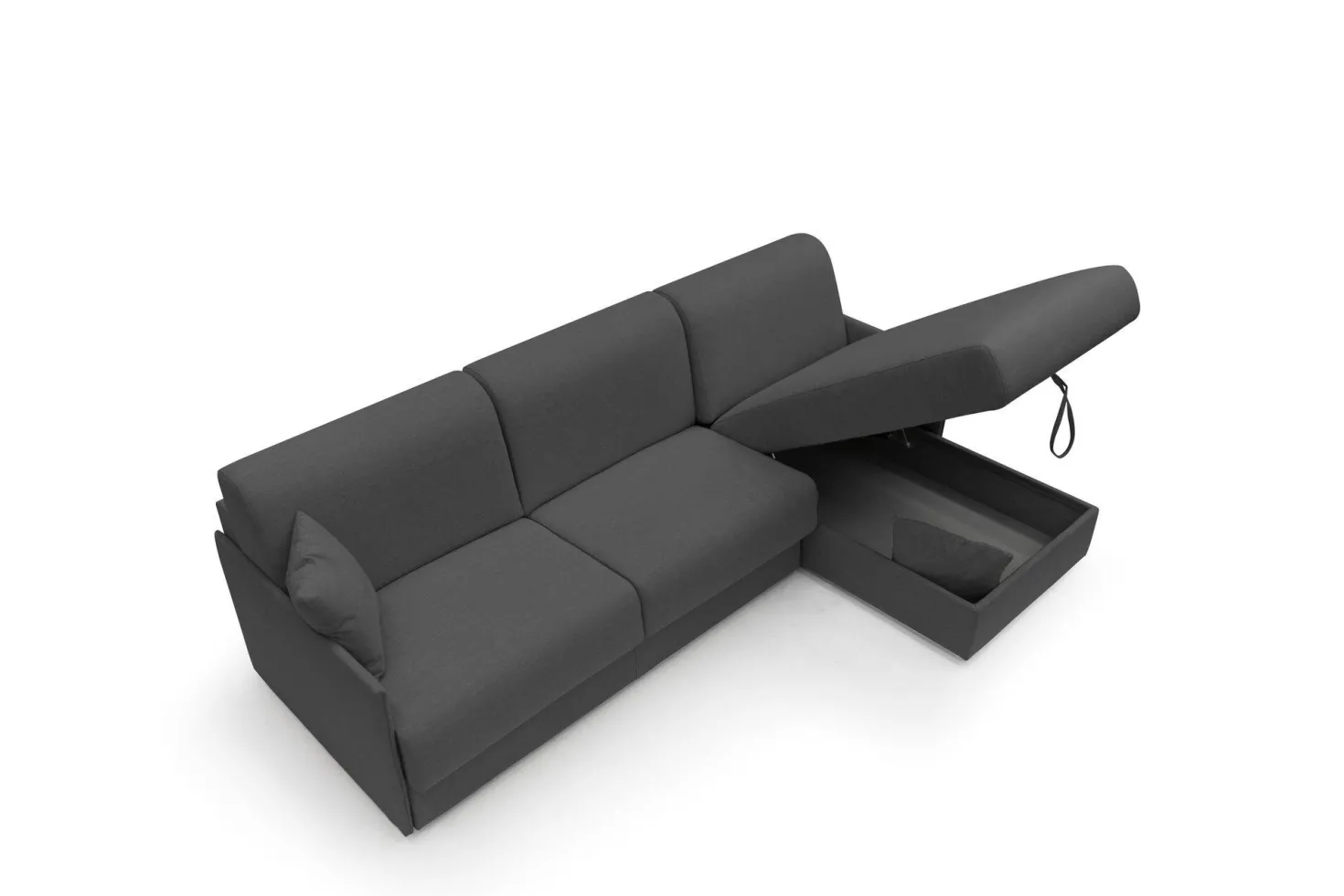 Canapé d'angle convertible et réversible tissu recyclé déhoussable Arthur