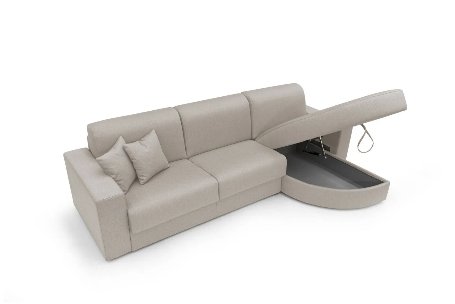 Canapé d'angle convertible tissu déhoussable Aubin