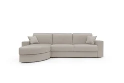 Canapé d'angle convertible tissu déhoussable Aubin