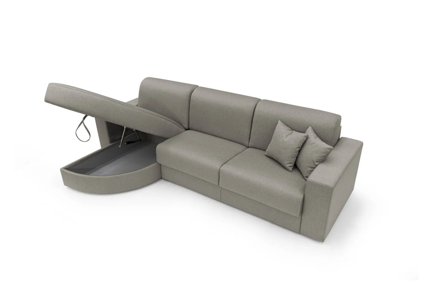 Canapé d'angle convertible tissu déhoussable Aubin