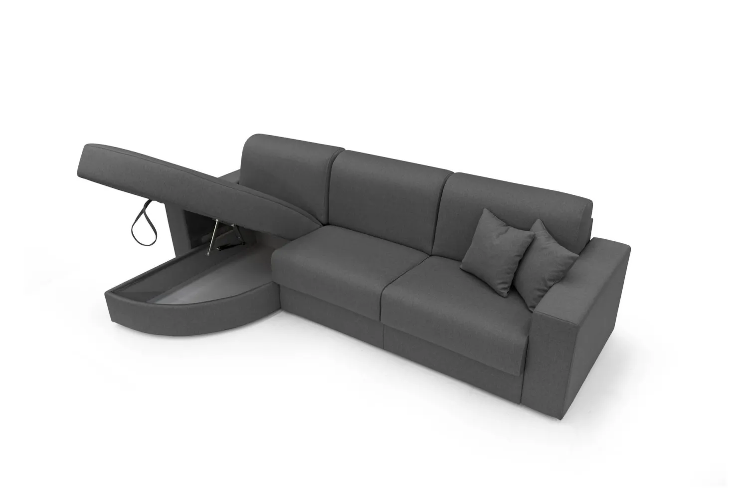 Canapé d'angle convertible tissu déhoussable Aubin