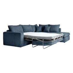 Canapé d'angle convertible velours côtelé Otto