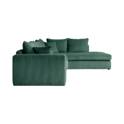Canapé d'angle convertible velours côtelé Otto