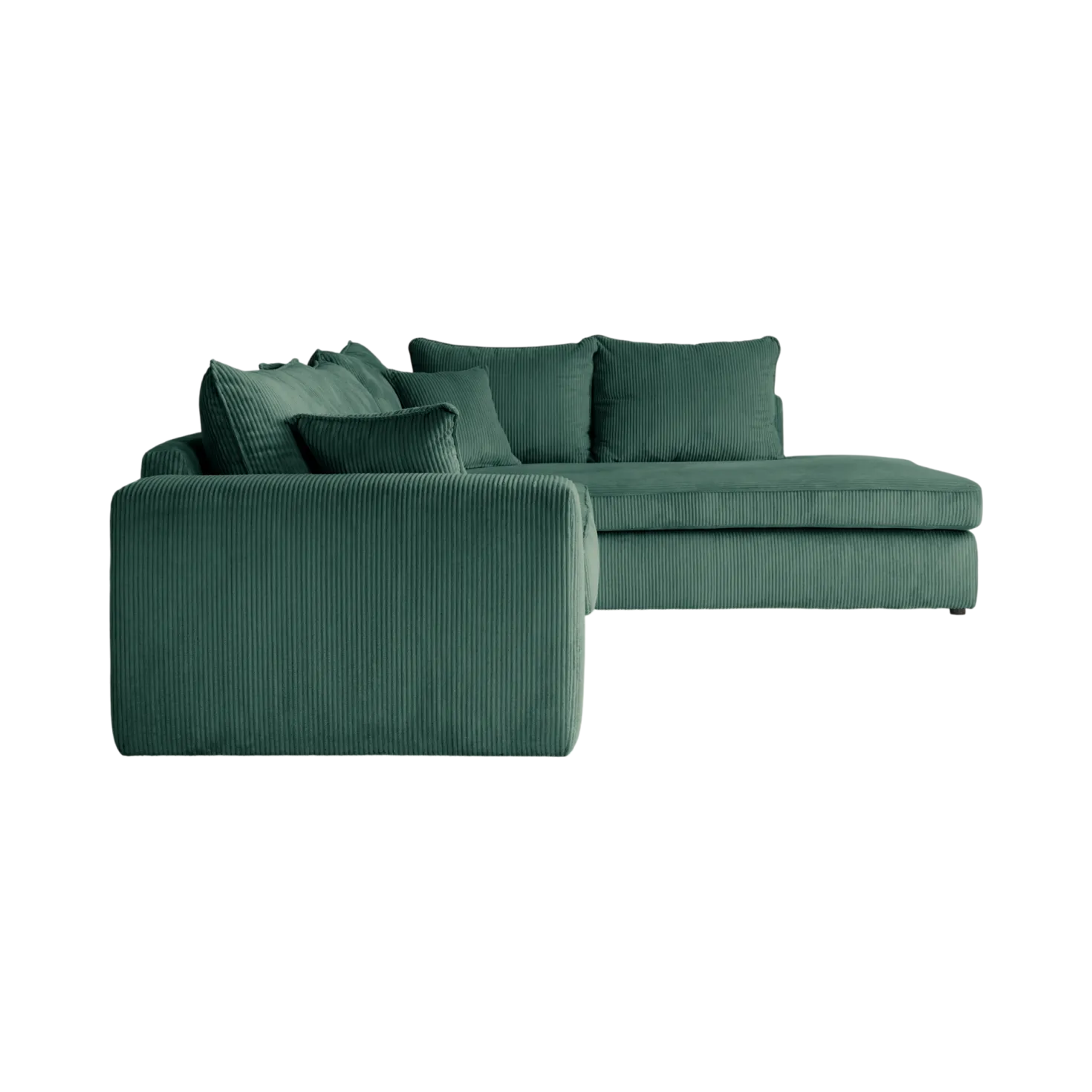 Canapé d'angle convertible velours côtelé Otto