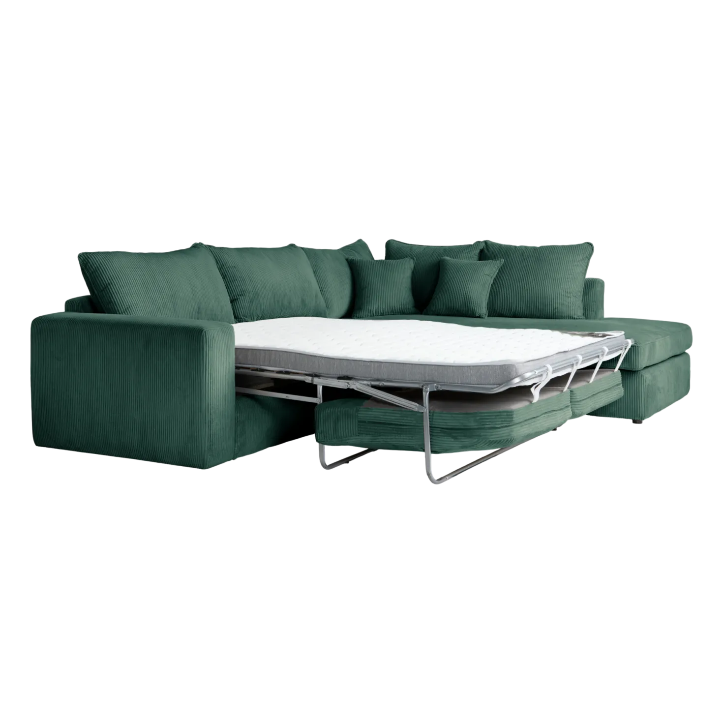 Canapé d'angle convertible velours côtelé Otto