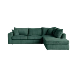 Canapé d'angle convertible velours côtelé Otto