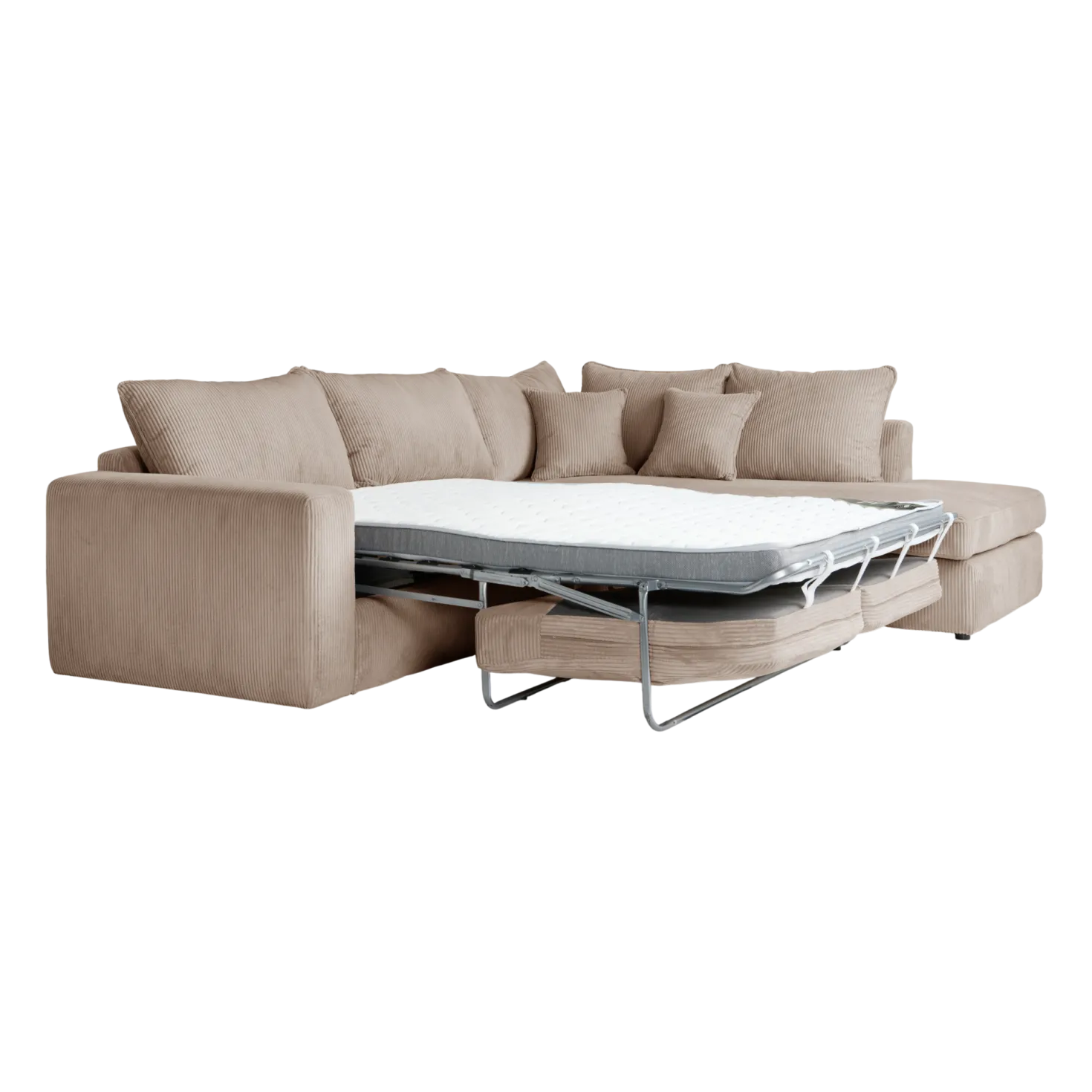 Canapé d'angle convertible velours côtelé Otto