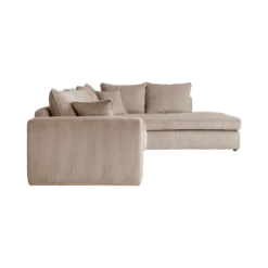 Canapé d'angle convertible velours côtelé Otto
