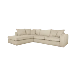 Canapé d'angle convertible velours côtelé Otto