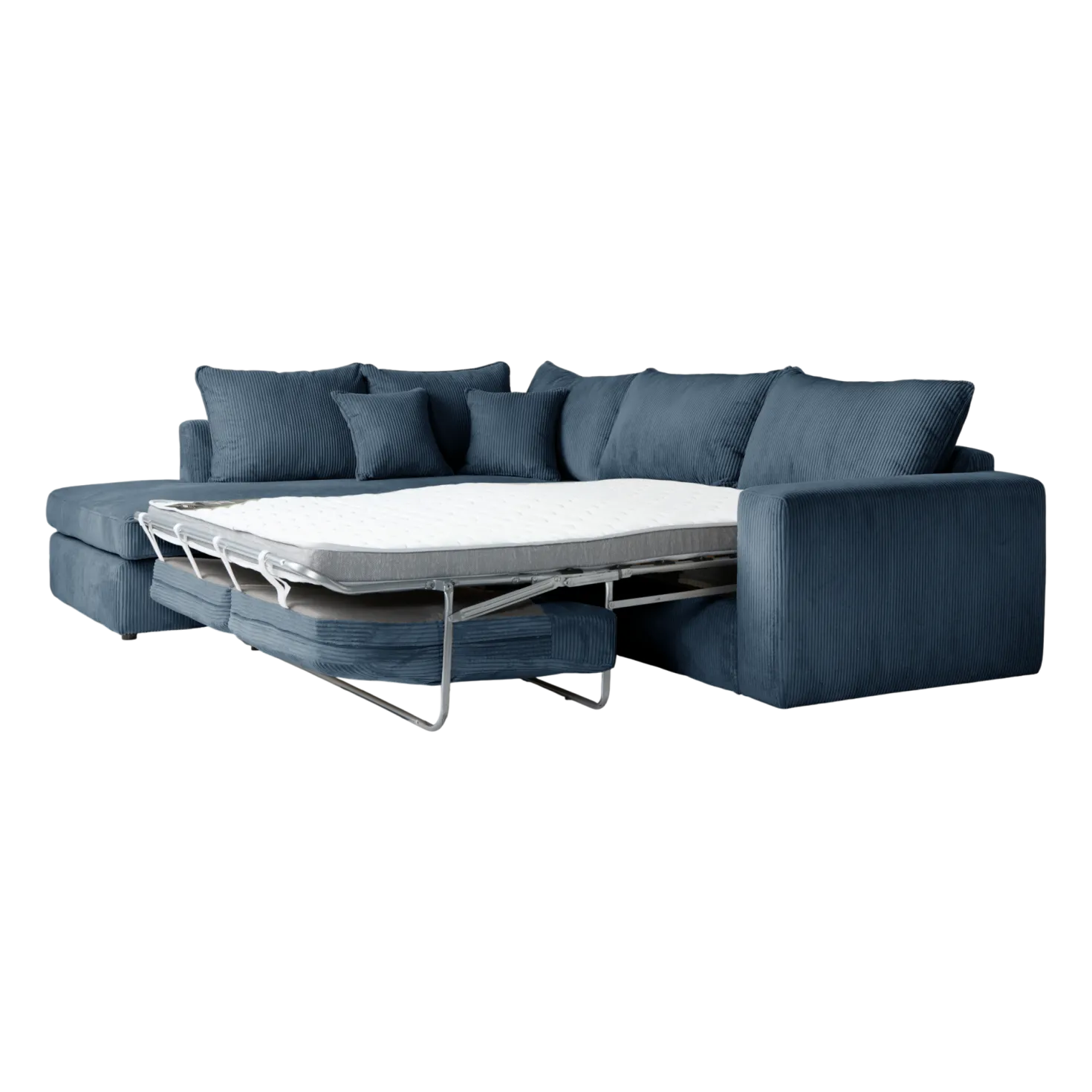 Canapé d'angle convertible velours côtelé Otto