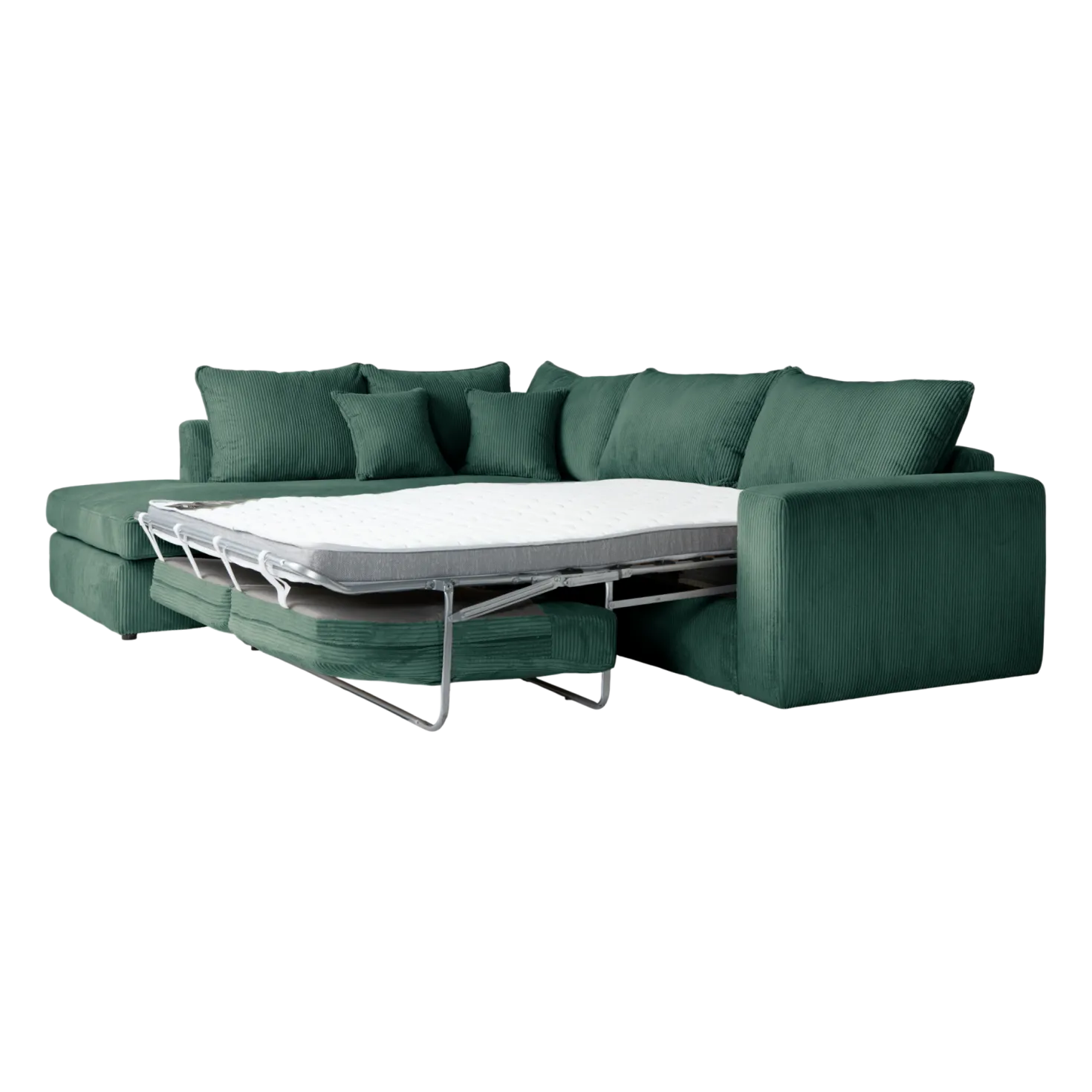 Canapé d'angle convertible velours côtelé Otto