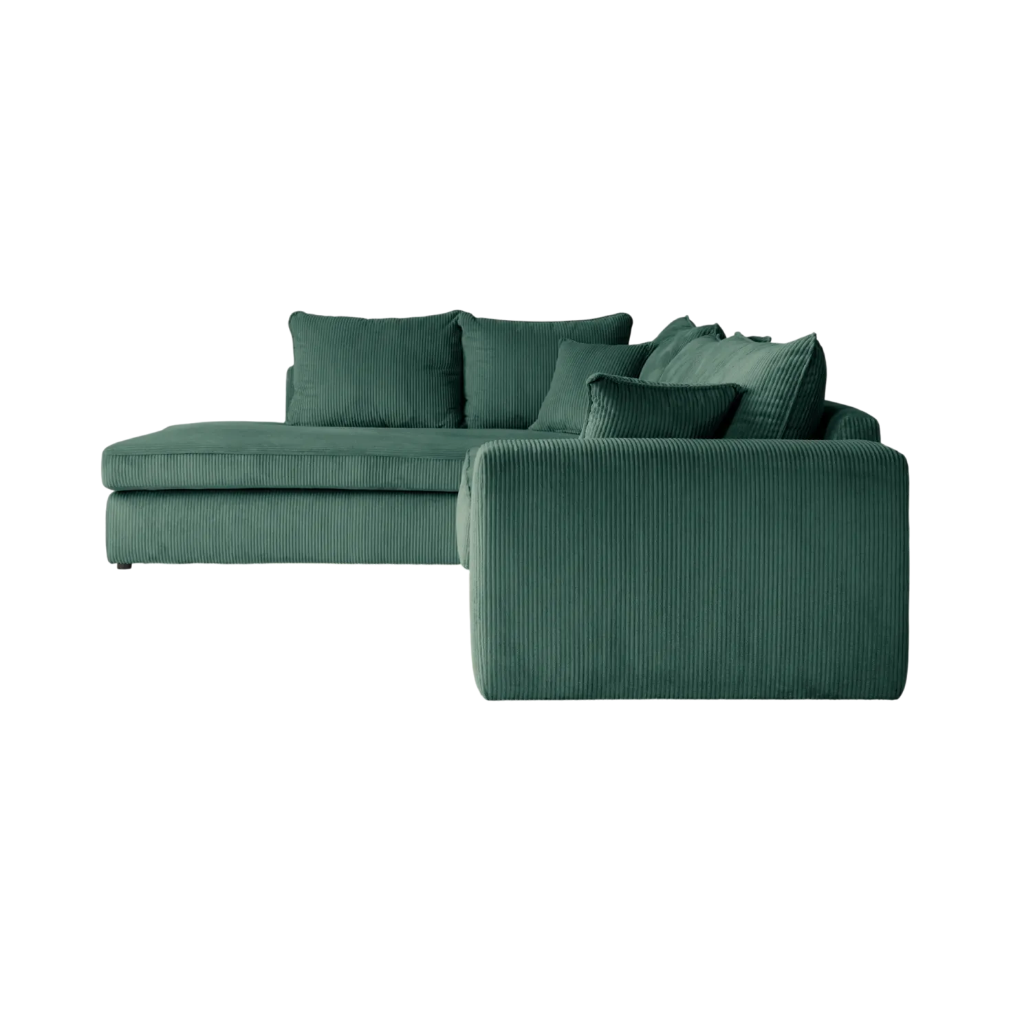Canapé d'angle convertible velours côtelé Otto
