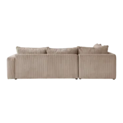 Canapé d'angle convertible velours côtelé Otto