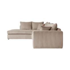 Canapé d'angle convertible velours côtelé Otto