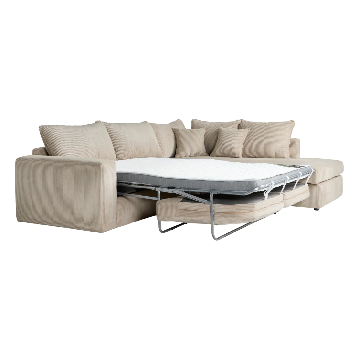 Canapé d'angle convertible velours côtelé Otto