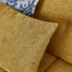 Canapé d'angle modulable tissu avec pouf Benny