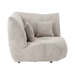 Canapé d'angle modulable tissu avec pouf Benny