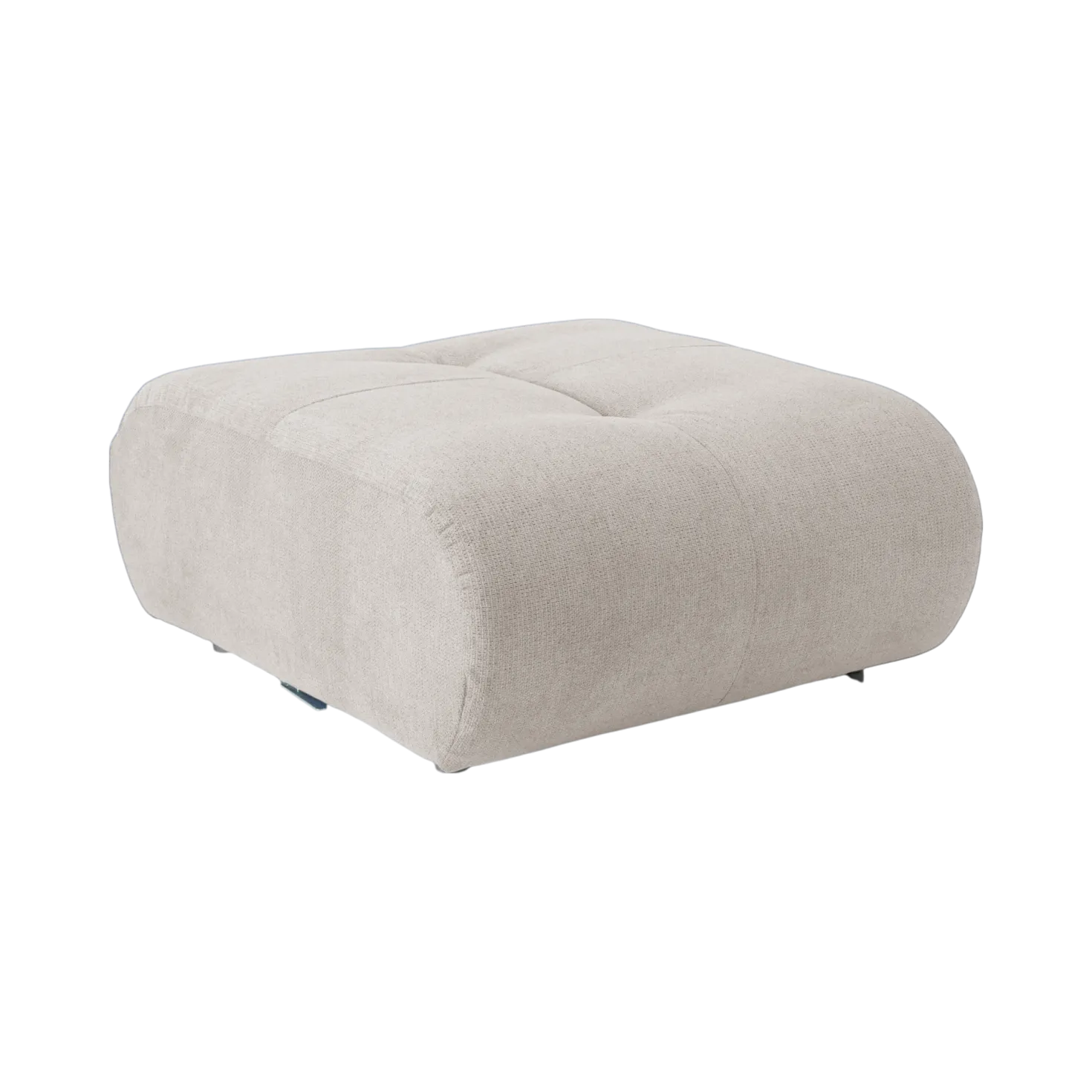 Canapé d'angle modulable tissu avec pouf Benny