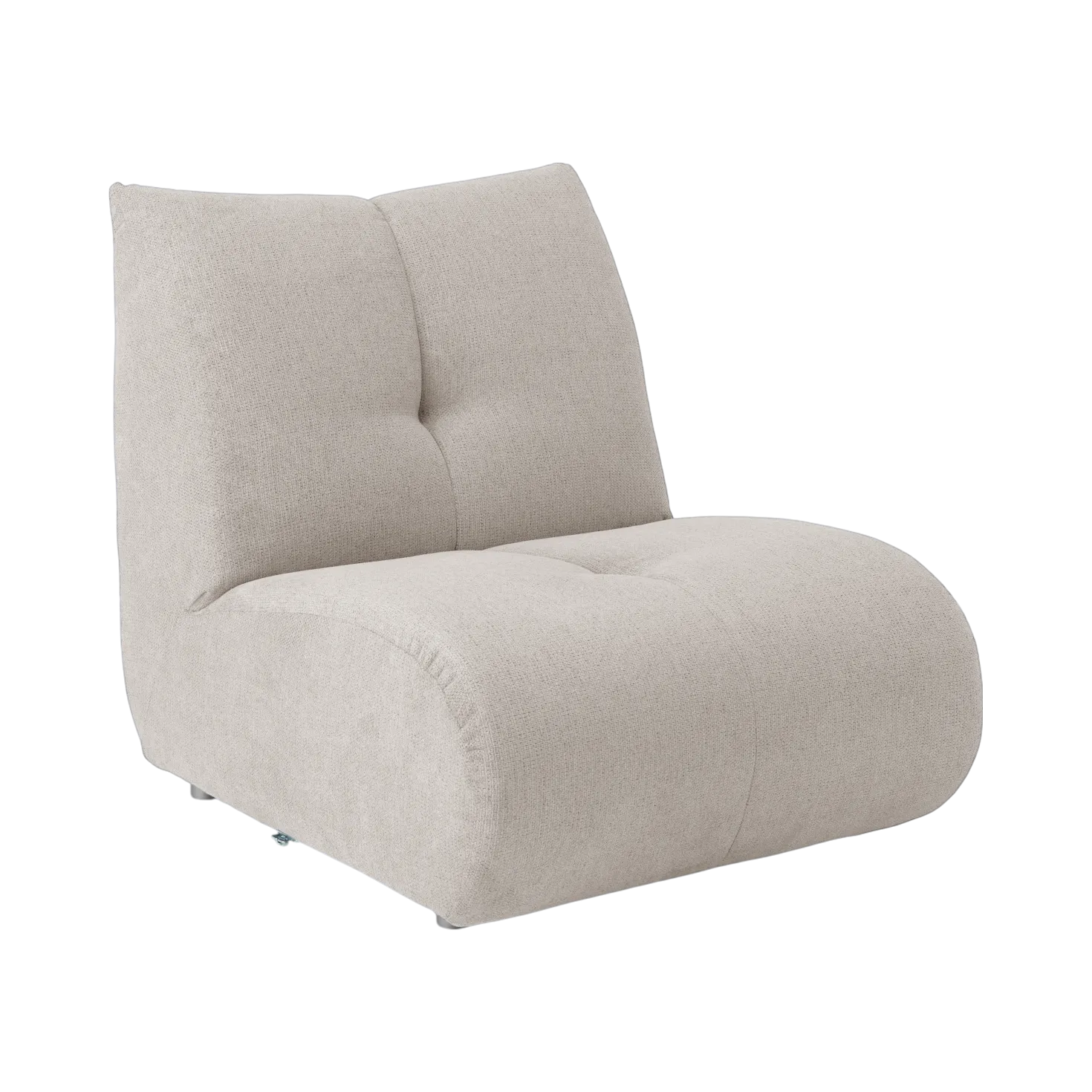 Canapé d'angle modulable tissu avec pouf Benny