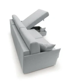 Canapé d'angle réversible tissu recyclé déhoussable Arthur