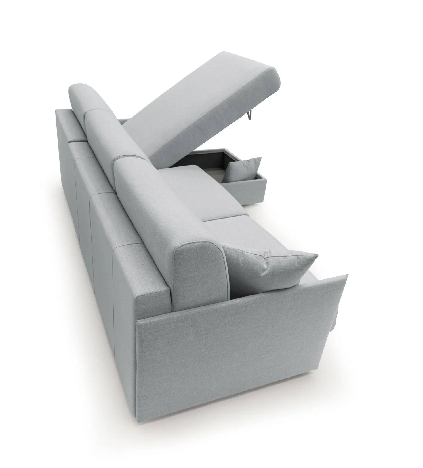 Canapé d'angle réversible tissu recyclé déhoussable Arthur