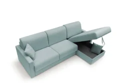 Canapé d'angle réversible tissu recyclé déhoussable Aubin
