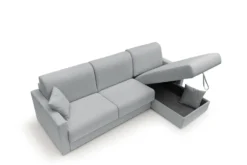 Canapé d'angle réversible tissu recyclé déhoussable Aubin