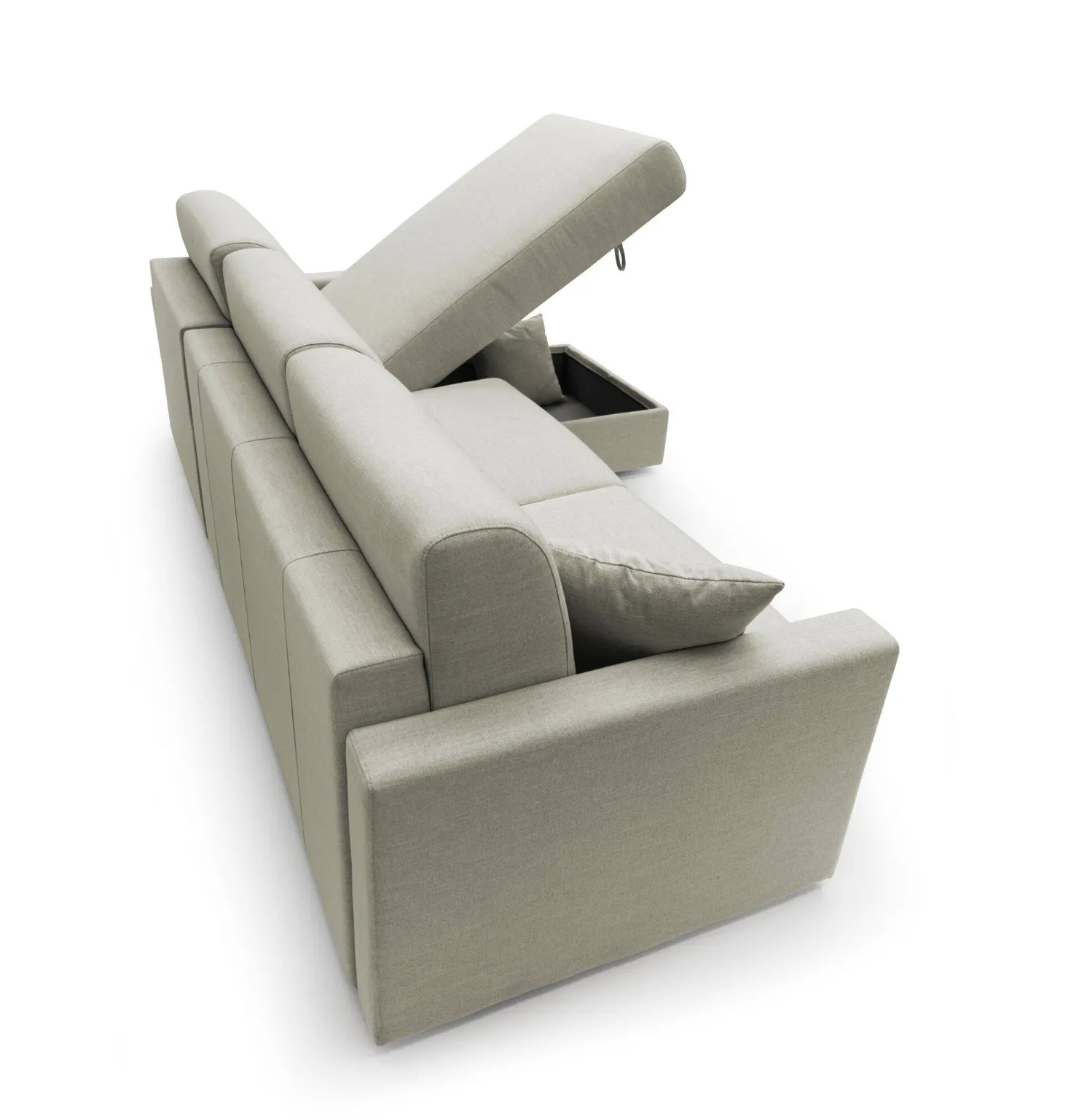 Canapé d'angle réversible tissu recyclé déhoussable Aubin