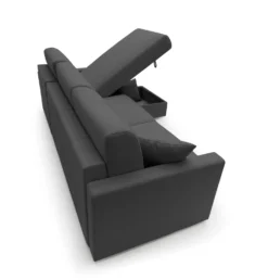 Canapé d'angle réversible tissu recyclé déhoussable Aubin